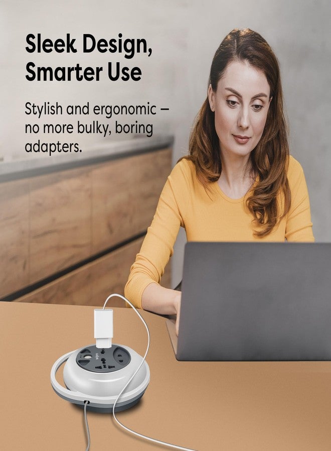 ويبرو سلك تمديد كهربائي مرن من ويبرو نورث ويست، مزود بمقبسين ثلاثي الأطراف عالميين ووحدة واحدة من مقبسين ثنائيي الأطراف، مع مفتاح رئيسي ومؤشر ضوئي | سلك نحاسي بطول 5 أمتار | شريط طاقة للمنزل والمكتب | عبوة من قطعة واحدة - Image 3